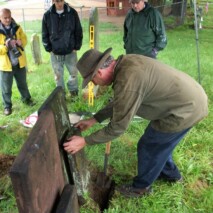 Setting a gravestone