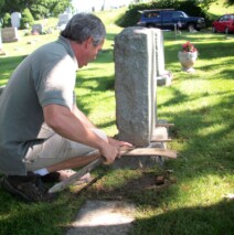 Working on a Gravestone