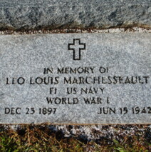 “In memory of Louis Leo 1897 – 1942 Lost at sea WW II”